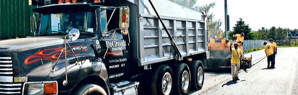 DeGroodt Paving milling equipment on a job site